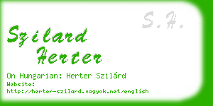 szilard herter business card