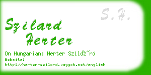 szilard herter business card